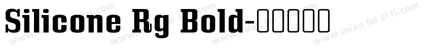 Silicone Rg Bold字体转换